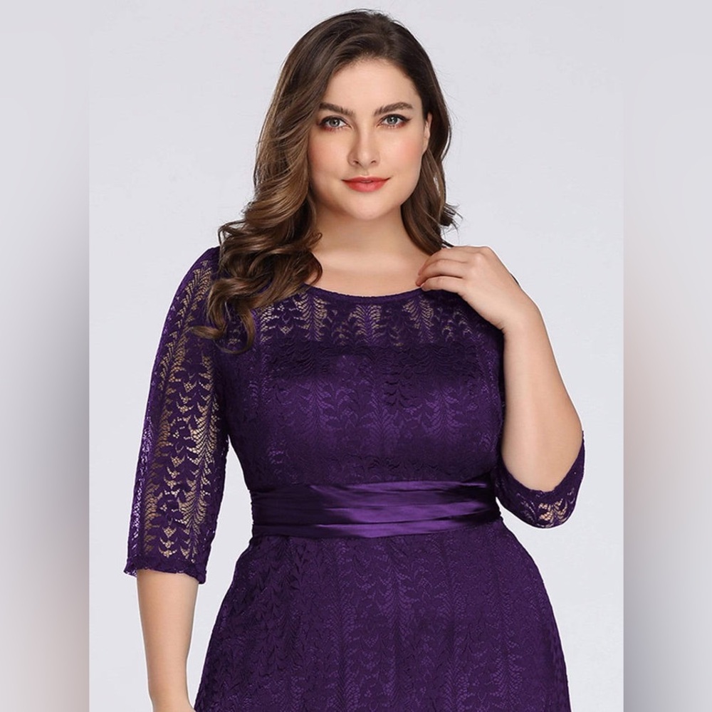 Ever Pretty, Size 16, Deep Purple Long Sleeve Formal Dress, Mother of the Bride - Picture 3 of 12